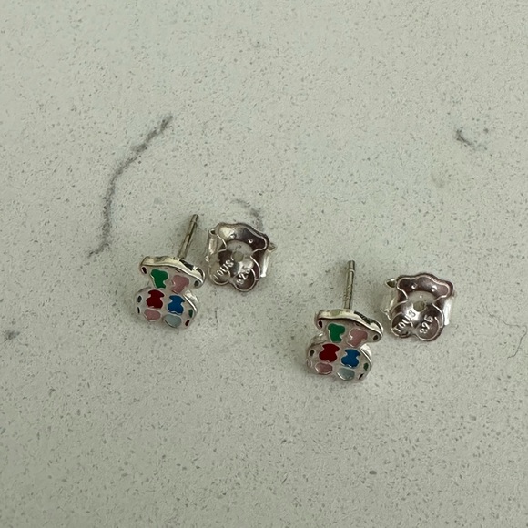 NWOT TOUS Tartan Pendant Necklace and Tartan Earrings Set - Picture 9 of 14